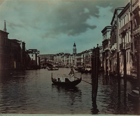 Paolo Salviati (1818 - 1894)  - Venezia, Canal grande preso da Ca' Garzoni a Palazzo Tiepolo, 1870s
