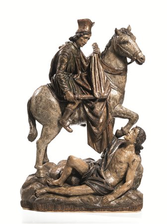 SCUOLA ITALIANA, SECOLO XVIIIscultura in legno intagliato e dipinto...