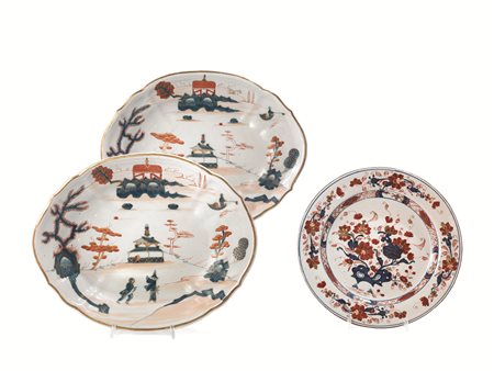 COPPIA DI PIATTI, MILANO, MANIFATTURA CLERICI O RUBATI, 1756-1780in maiolica,...