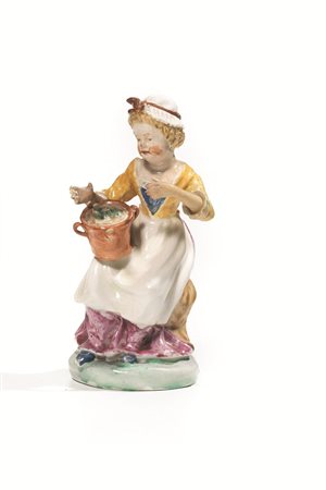 FIGURA, NAPOLI, MANIFATTURA GIUSTINIANI, INIZI SECOLO XIXin terraglia...