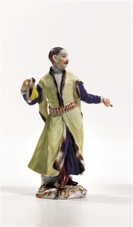 STATUINA, MANIFATTURA DI MEISSEN, SECOLO XIXin porcellana, raffigurante...