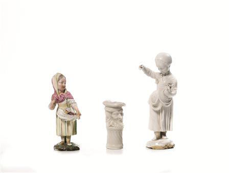 DUE FIGURE, MANIFATTURA DI Höchst, SECONDA METà SECOLO XVIII di cui una in...