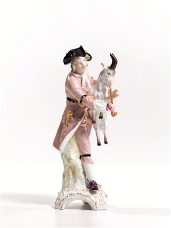 STATUINA, MANIFATTURA DI BERLINO, SECOLO XIXin porcellana raffigurante...