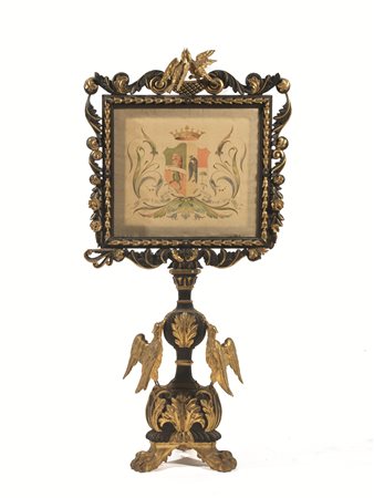 PARASCINTILLE, SECOLO XIX, IN STILE MANIERISTAin legno intagliato, ebanizzato...