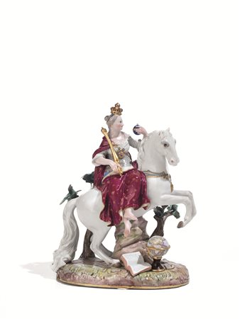 GRUPPO, MANIFATTURA DI MEISSEN, SECOLO XIX in porcellana policroma...