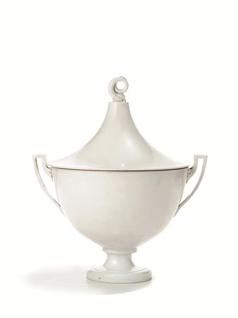 GRANDE ZUPPIERA, MANIFATTURA RICHARD GINORI, SECOLO XXin porcellana bianca,...