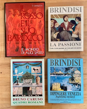 BRUNO CARUSO, ALIGI SASSU E REMO BRINDISI - Lotto unico di 4 cataloghi