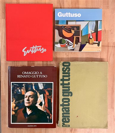 RENATO GUTTUSO - Lotto unico di 4 cataloghi
