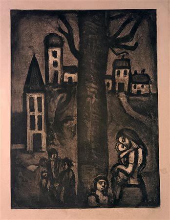 ROUAULT GEORGES Parigi (Francia) 1871 Nel vecchio sobborgo delle lunghe pene...