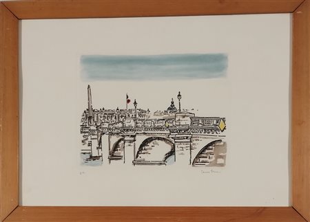 TAMBURI ORFEO Jesi (An) 1910 Senza titolo Incisione su carta colorata a mano...