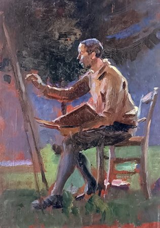 ANONIMO Anonimo (An) Senza titolo Olio su tavola 43,00x30,00