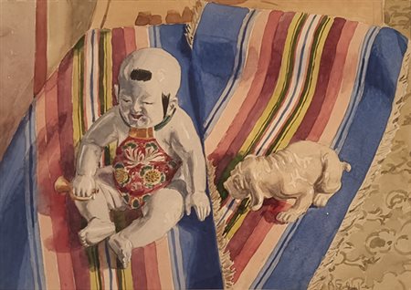 GALLI AMLETO Bologna (Bo) 1886 Senza titolo 1941 Mista su carta 35,00x50,00...