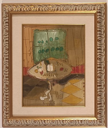 GIOVAGNOLI LUCA Rimini (RN) 1963 Senza titolo Olio su legno 35,00x25,00...
