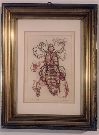 BODINI FLORIANO Gemonio (Mi) 1933 Acaro 1965 Incisione acquatinta acquaforte...