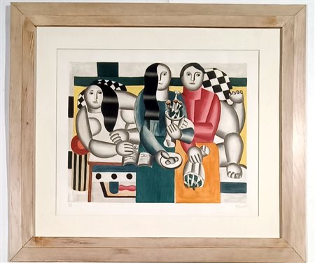 LEGER FERNAND Argentan (Francia) 1881 Les Femmes Au Bouquet 1960 Litografia a...