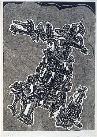 PETROS Atene (Grecia) 1928 Senza titolo 1970 Xilografia su carta es. 17/99...