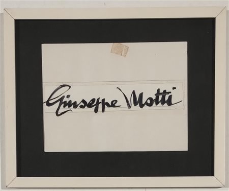 MOTTI GIUSEPPE Arena Po (Pv) 1908 Firma China su carta 16,00x20,00 Firma...