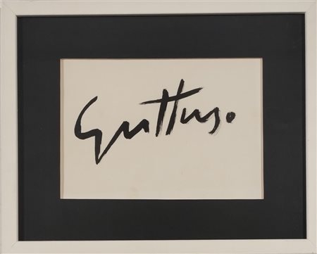 GUTTUSO RENATO Bagheria (Pa) 1911 Firma China su carta 16,00x20,00 Firma...