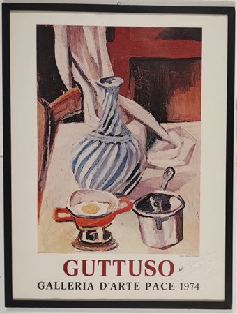 GUTTUSO RENATO Bagheria (Pa) 1911 Senza titolo 1974 Locandina 80,00x60,00...