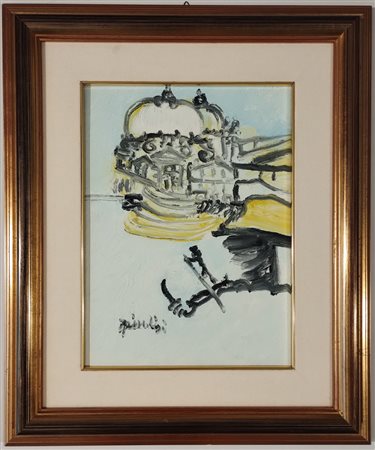 BRINDISI REMO Roma (Roma) 1918 Venezia - Chiesa della Salute Olio su tela...