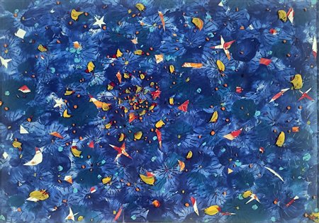 KAZUMASA MIZOKAMI Arita (Giappone) 1958 Senza titolo Mista su carta e vetro...