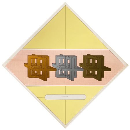 DEL PEZZO LUCIO Napoli (Na) 1933 Composizione 1970 Litografia es. 18/99...