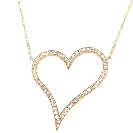 GIROCOLLO IN ORO CON CUORE DI DIAMANTI - RS11204