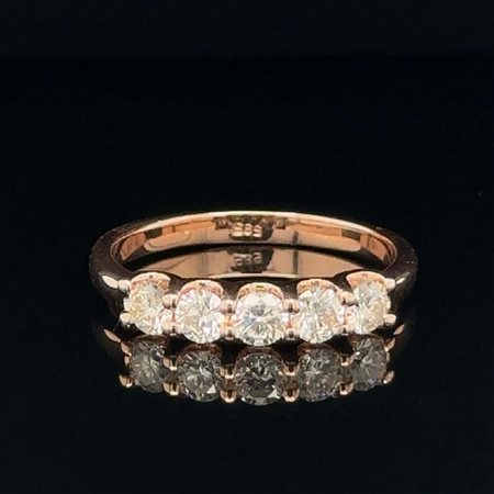 ANELLO IN ORO ROSA CON DIAMANTI - RNG40109