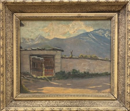 Umberto Olagnero  Torino 1911 - 1993 Paesaggio della Val Sesia