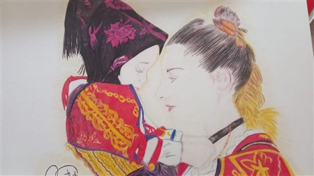 Dina Montesu, Madre e figlia in abito tradizionale. Sardegna