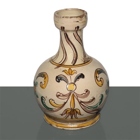 Vaso a bottiglia in maiolica di Caltagirone, 19° secolo