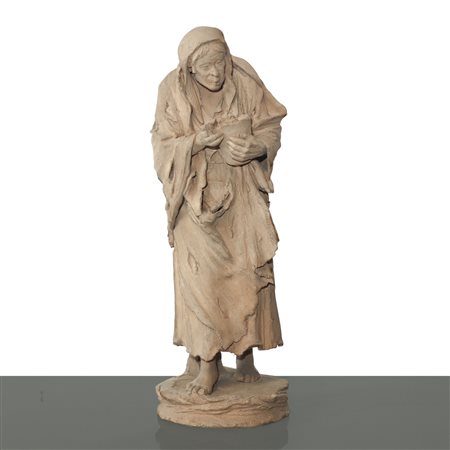 Giuseppe Vaccaro (1793 - 1866)  - Vecchia con vaso in mano