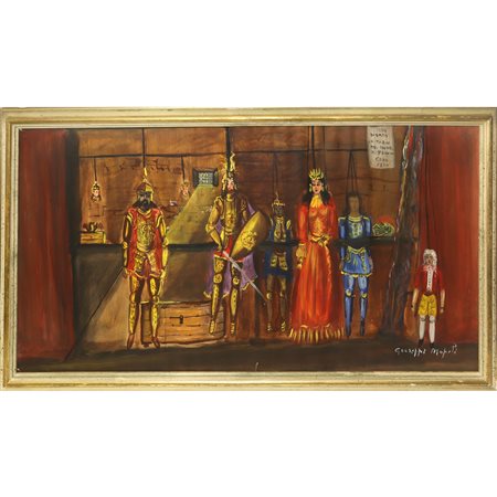 Giuseppe  Napoli (puparo-teatrante catanese) - Cartellone pubblicitario del paladini di Francia