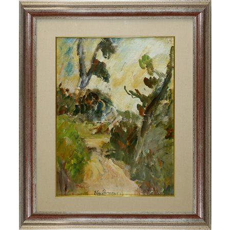 Elio Romano (Trapani 1909 - Catania 1996)  - Viale alberato (Assoro) 