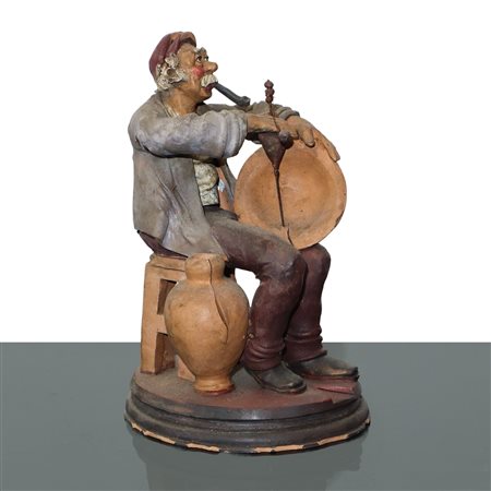 SCULTURA IN TERRACOTTA ARTIGIANATO PALERMITANO: riparatore di vasi, Palermo XX
