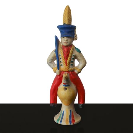 Nove Ceramiche (Vicenza)  - Fischietto policromo raffigurante soldato