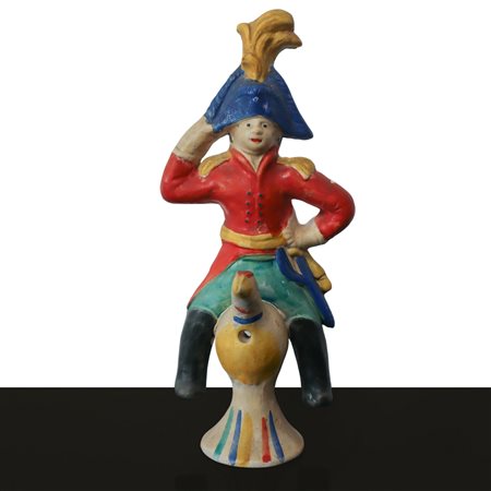 Nove Ceramiche (Vicenza)  - Fischietto policromo raffigurante soldato