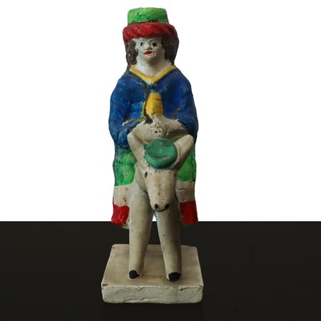 Mario Iudici (Caltagirone 1928)  - Fischietto raffigurante uomo a cavallo