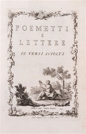 Giuseppe Colpani - Poemetti e lettere in versi sciolti, 1769 (…)