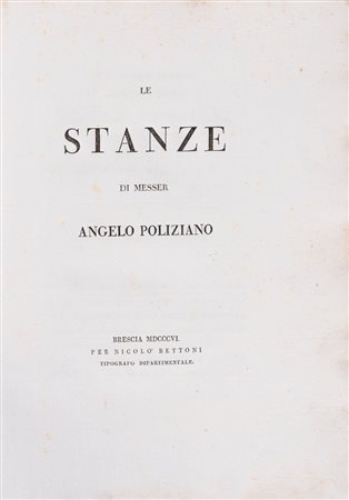 Angelo Poliziano - Le stanze, 1806 (…)