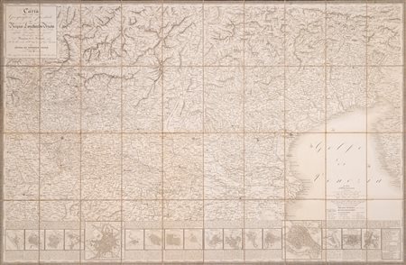 Carta geografica e postale del Regno Lombardo Veneto, 1848 (…)