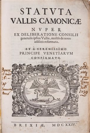 Veronica Fontana - Statuta Vallis Camonicae nuper ex deliberatione consilii, 1624 (…)