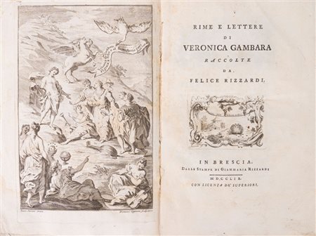 Veronica Gambara - Rime e lettere di Veronica Gambara raccolte da Felice Rizzardi, 1759 (…)