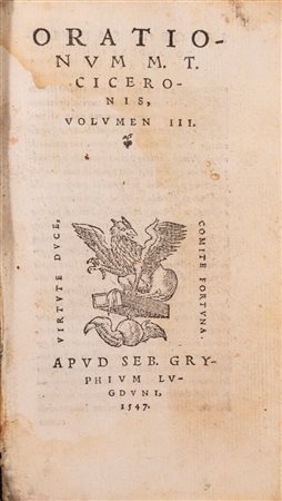 Marco Tullio Cicerone - Ciceronis De Philosophia Tomus Primus, 1548 (…)
