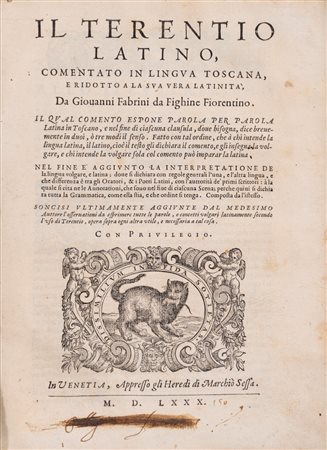 Giovanni Fabrini - Publio Terenzio Afro - Il Terentio latino comentato in lingua toscana, 1580 (…)