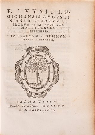 Luis de Leon - F. Luysii Legionensis Augustiniani diuinorum librorum, 1580 (…)