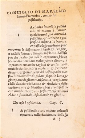 Ficino, Marsilio - Il consiglio di Marsilio Ficino Fiorentino contro la pestilentia con altre cose aggiunte appropriate alla medesima malattia, 1 (…)