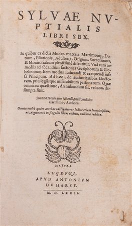 Giovanni  Nevizzano - Syluae nuptialis libri sex, 1572 (…)