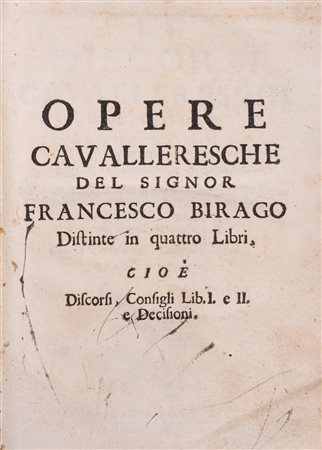 Francesco Birago - Li discorsi cavallereschi, 1686 (…)