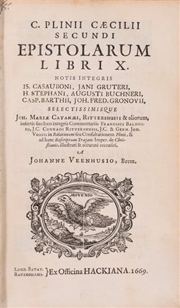 Caio Secondo Plinio - Epistolarum libri X, 1669 (…)